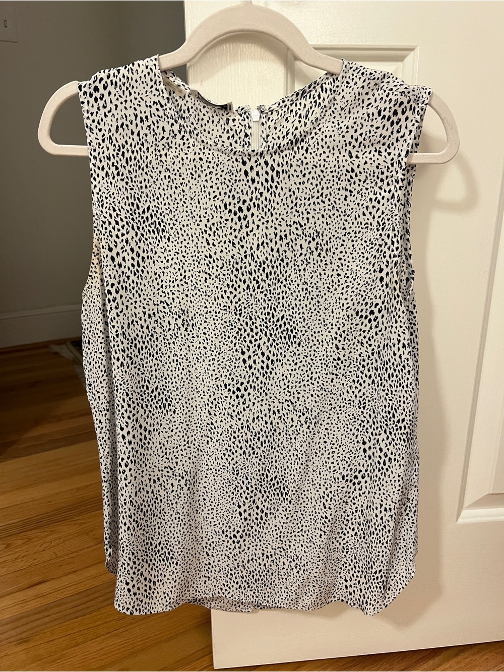Equipment Black & White Dotted Sleeveless Camisole